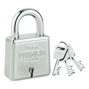 Mobaj 7 Lever Heavy-duty Pad Lock for Gates and Door - Silver