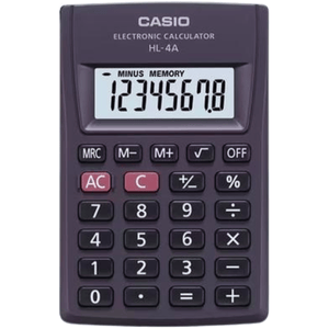 Casio HL-4A Portable 8 Digit Basic Calculator