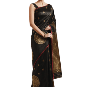 Stylish & Glorious Printed Silk Saree With Blouse Piece For Women