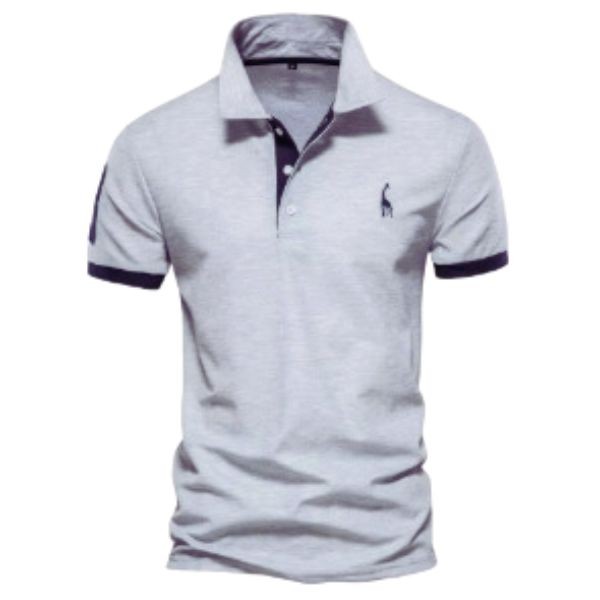 Men's Solid Color Polo Shirt Foreign Trade Short Sleeve Explosive 35% Cotton T-Shirt