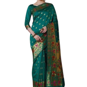 Stylish & Glorious Printed Silk Saree With Blouse Piece For Women