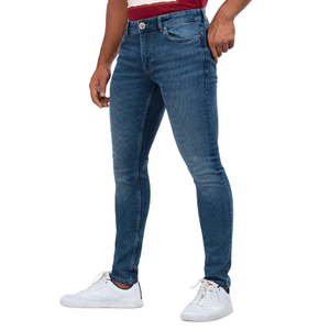 Baggy Fit Rustic Blue Jeans For Men's