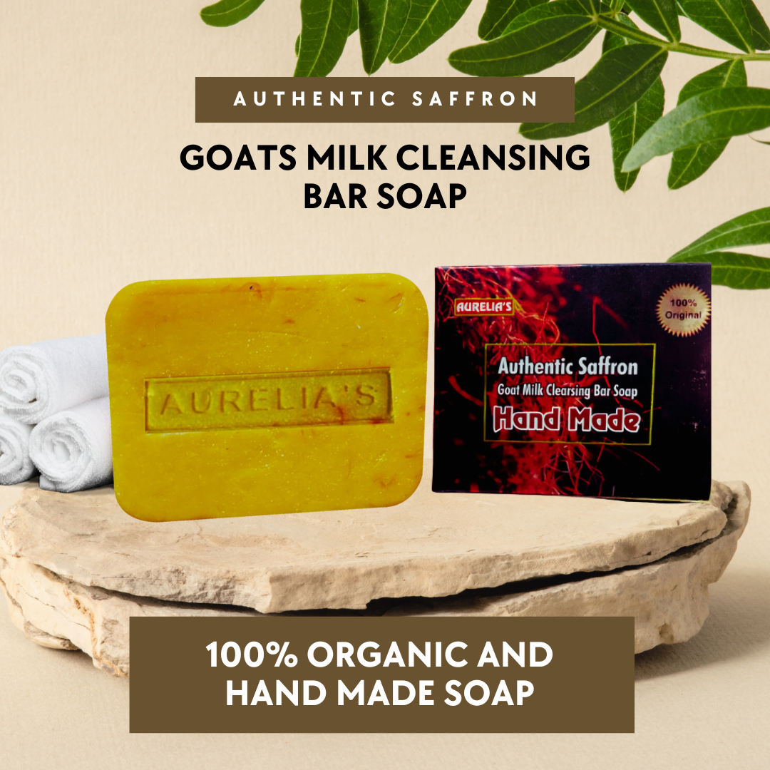 Aurelia Authentic Saffron Hand Made Goat Milk Soap