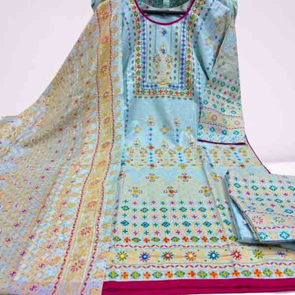 Stitched Cotton Printed Salwar Kameez For Women - 3 Piece