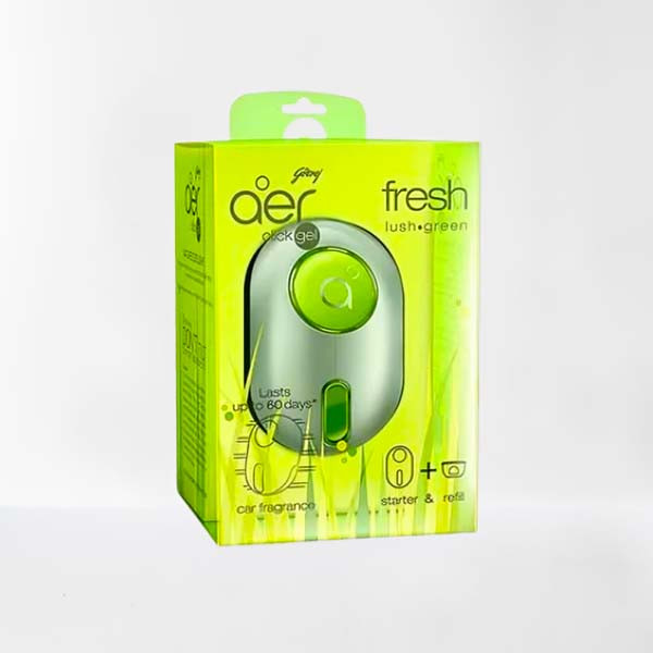 Godrej Aer Twist Dashboard Car Freshener Fresh Lush - Green