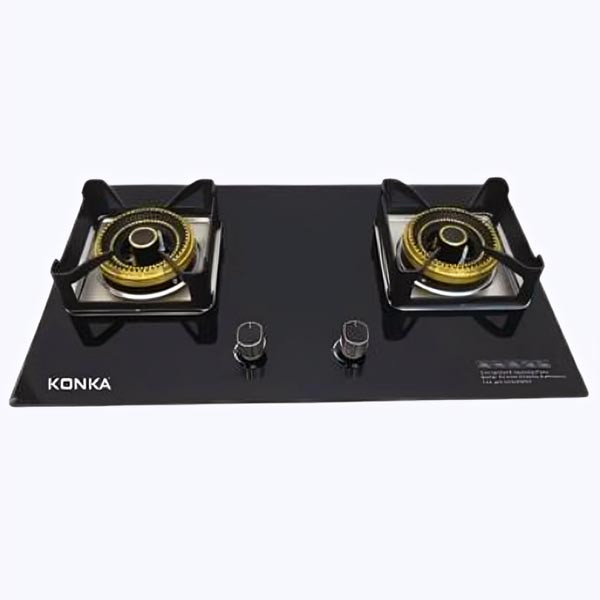 KONKA Double Burner Gas Cooker GA-KG03 (KGA-BGS30)-Konka Double Burner LPG Gas Cooker