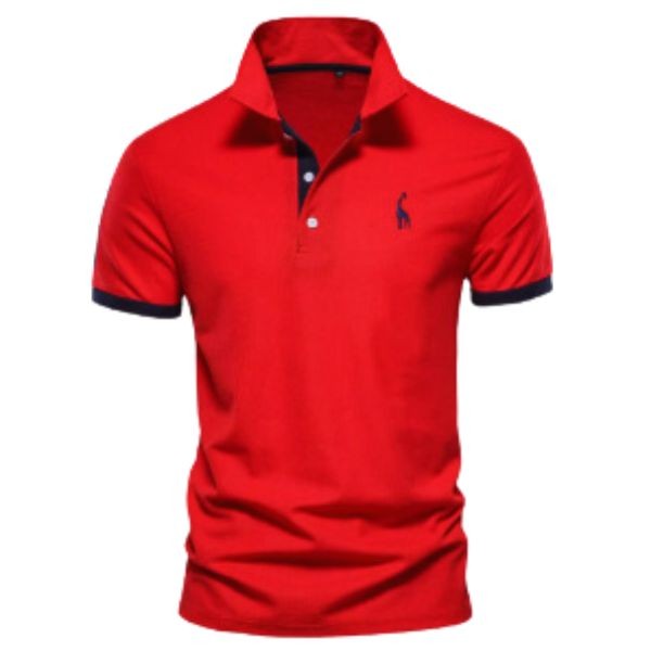 Men's Solid Color Polo Shirt Foreign Trade Short Sleeve Explosive 35% Cotton T-Shirt