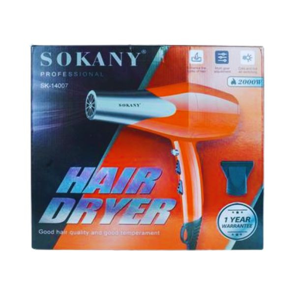 Sokany Professional Hair Dryer 2000W (SK-14007) - Sokany Hair Dryer