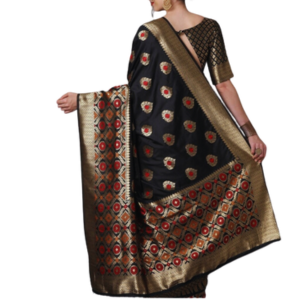 Stylish & Glorious Printed Silk Saree With Blouse Piece For Women