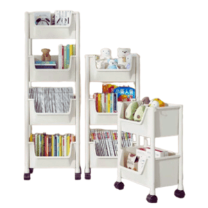 Trolley Bookshelf Portable Creative Kitchen Storage Rack Living Room - Bookcases & Shelving