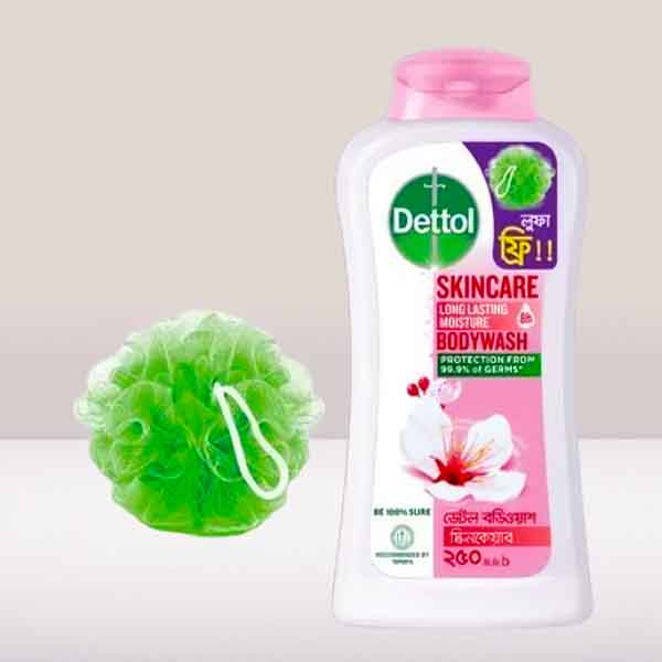 Dettol Skincare Bodywash (Free Loofah) - ডেটল স্কিনকেয়ার বডিওয়াশ