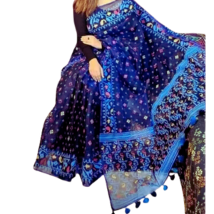 Dhupian Half Silk Skin Print Saree (PP-209) For Women