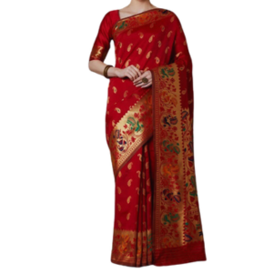 Stylish & Glorious Printed Silk Saree With Blouse Piece For Women