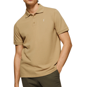 Camel Polo Shirt With Three Buttons