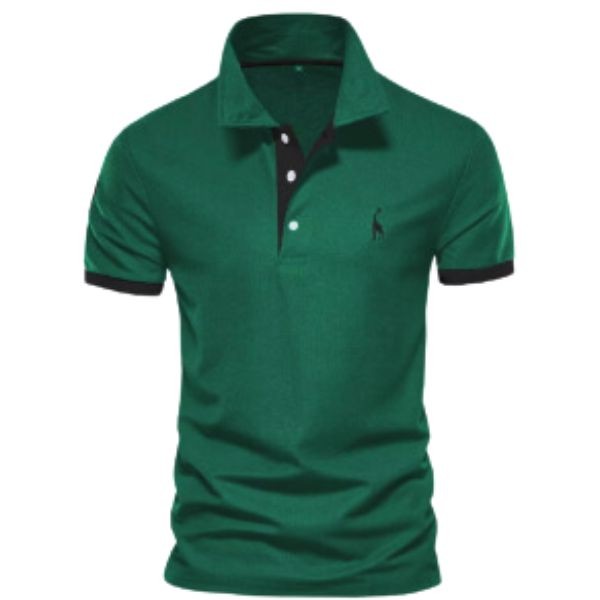 Men's Solid Color Polo Shirt Foreign Trade Short Sleeve Explosive 35% Cotton T-Shirt