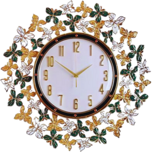 Wall Clocks Enamel Preciser Kitchen Wall Clocks Non-Ticking Wall Clock Battery Operated Quartz Analog