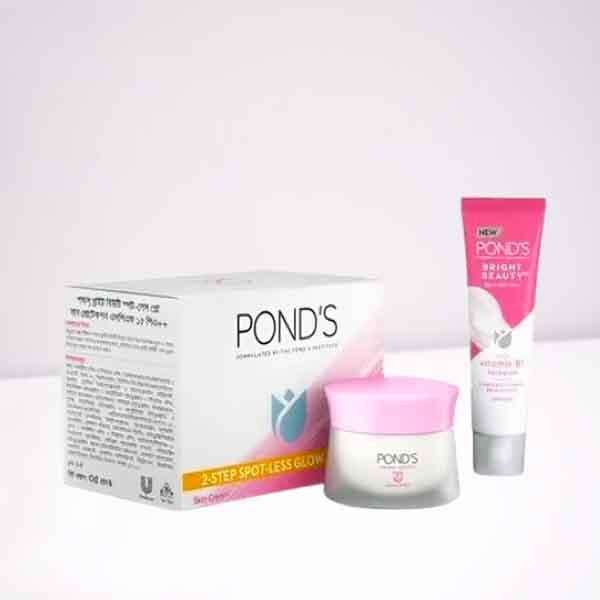 Pond's Bright Beauty Spot-Less Glow Cream 35 gm & Face Wash 19 gm Combo Pack - Pond's বিউটি স্পট-লেস গ্লো ক্রিম