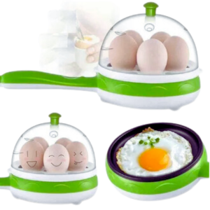 Multi Function 2 in 1 Electric Egg Boiler Steamer Omelette Frying Pan Non-Stick