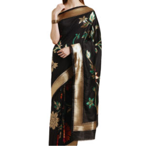 Stylish & Glorious Printed Silk Saree With Blouse Piece For Women