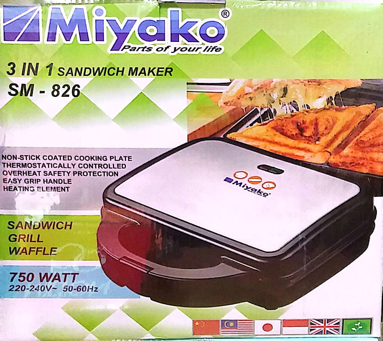 Miyako 3 in 1 Sandwich Maker M-SM-826