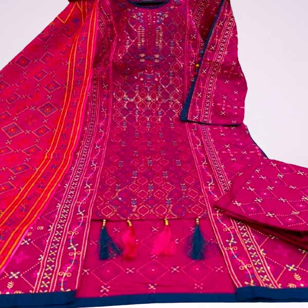 Stitched Cotton Printed Salwar Kameez For Women - 3 Pice Dress