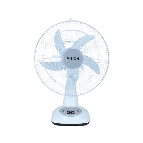 14'' Vision Rechargeable Table Fan White With USB Charger