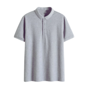 Foreign Trade Lapel Seamless Elastic T shirt Men's Short-sleeved Polo Shirt - Gray