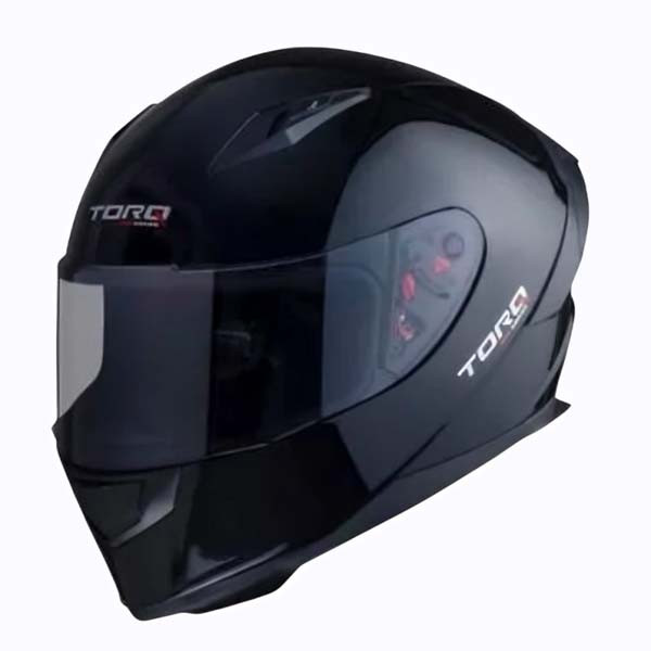 Torq Reneger Solid Black Full Face Bike Helmet | Torq Reneger Bike Helmet