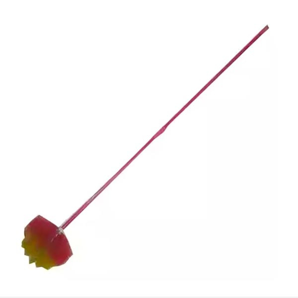 Plastic Red Broom (62") Handle Jhul Jharu (China) Each