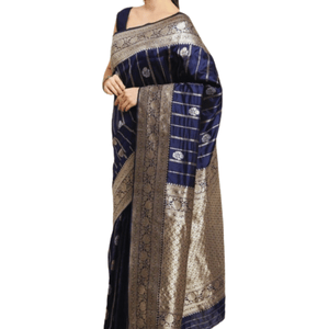 Stylish & Glorious Printed Silk Saree With Blouse Piece (MN-708) - For Women