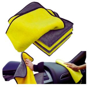 Car Bike Wash Double Layer Ultra Soft Scratch Proof Microfiber Towel 30X30 Cm