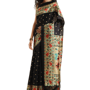 Stylish & Glorious Printed Silk Saree With Blouse Piece For Women