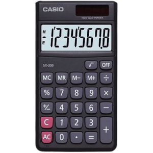 Casio SX-300-W Solar and Battery Powered Basic Calculator