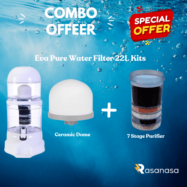 Eva Pure Water Filter 22L Kits  Ceramic Dome & 7 Stage Purifier Combo Offer !!