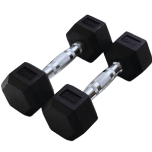 Exercise And Fitness 5kg Hex Dumbbell 2 Pcs