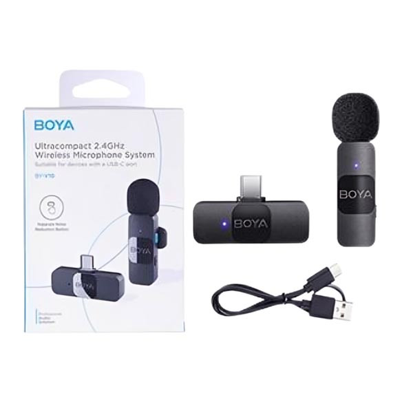 Boya BY-V10 Ultracompact 2.4GHz Wireless Microphone For Type-C Device - Boya BY