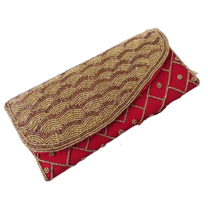 Velvet Embroidered Hand Purse For Women and Girls