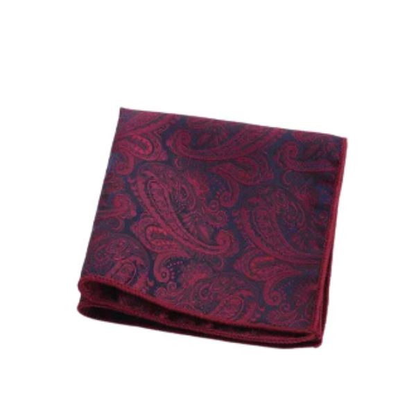 Luxury Polyester Yarn Handkerchief Paisley Suit Pocket Square For Men's