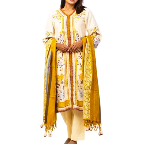 Beige Folk Art  Shalwar Kameez