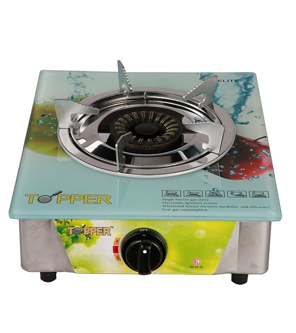 TOPPER Natural Single Glass Auto Gas Stove Gas GLS-108