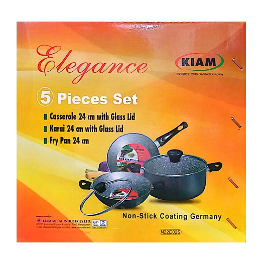 Kiam Non Stick 5 Pcs Cookware Set