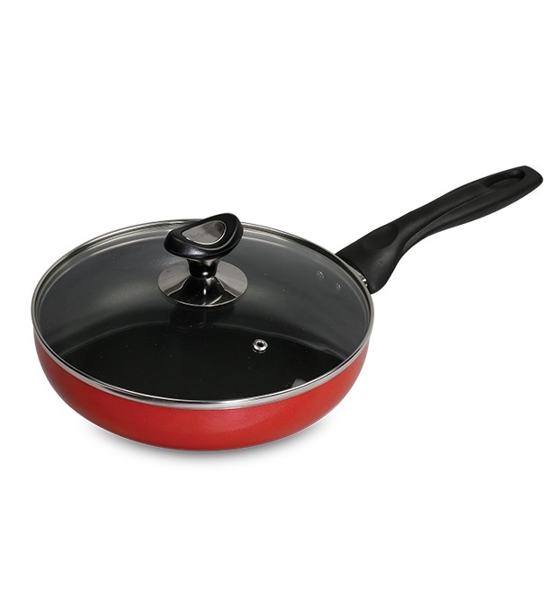 Topper Nonstick Glamour Fry Pan with Glass Lid - 26 Cm