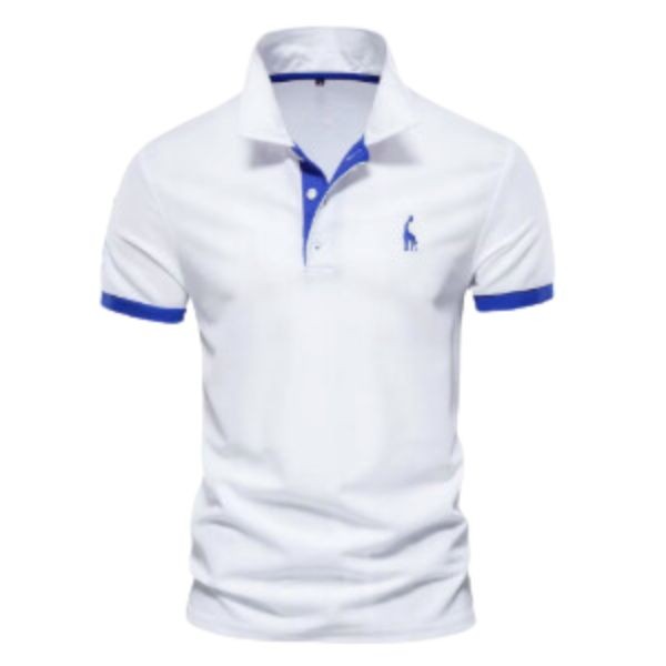 Men's Solid Color Polo Shirt Foreign Trade Short Sleeve Explosive 35% Cotton T-Shirt