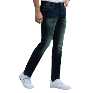 Rustic Blue Slim Fit Jeans for Men's