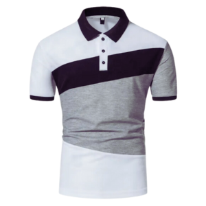 Foreign Trade Wholesale Casual Fashion Men's Fashion Large Size Ribbed Collar Short-Sleeved Polo Shirt