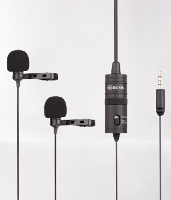 M1DM Dual Omni- Directional Lavalier Microphone - Boya BY