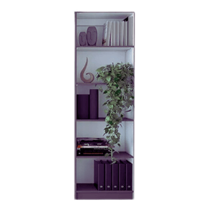 5-Tier Industrial Display Rack, Modern Corner Bookshelf with Storage Space - Bookcases & Shelving