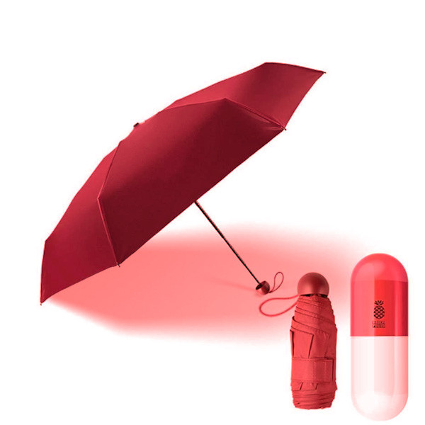 7" Mini Folding Umbrella with Cute Capsule