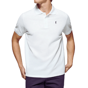 White Polo Shirt With Three Buttons