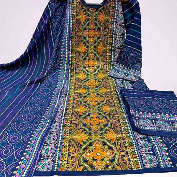 Stitched Cotton Printed Salwar Kameez For Women - 3 Piece